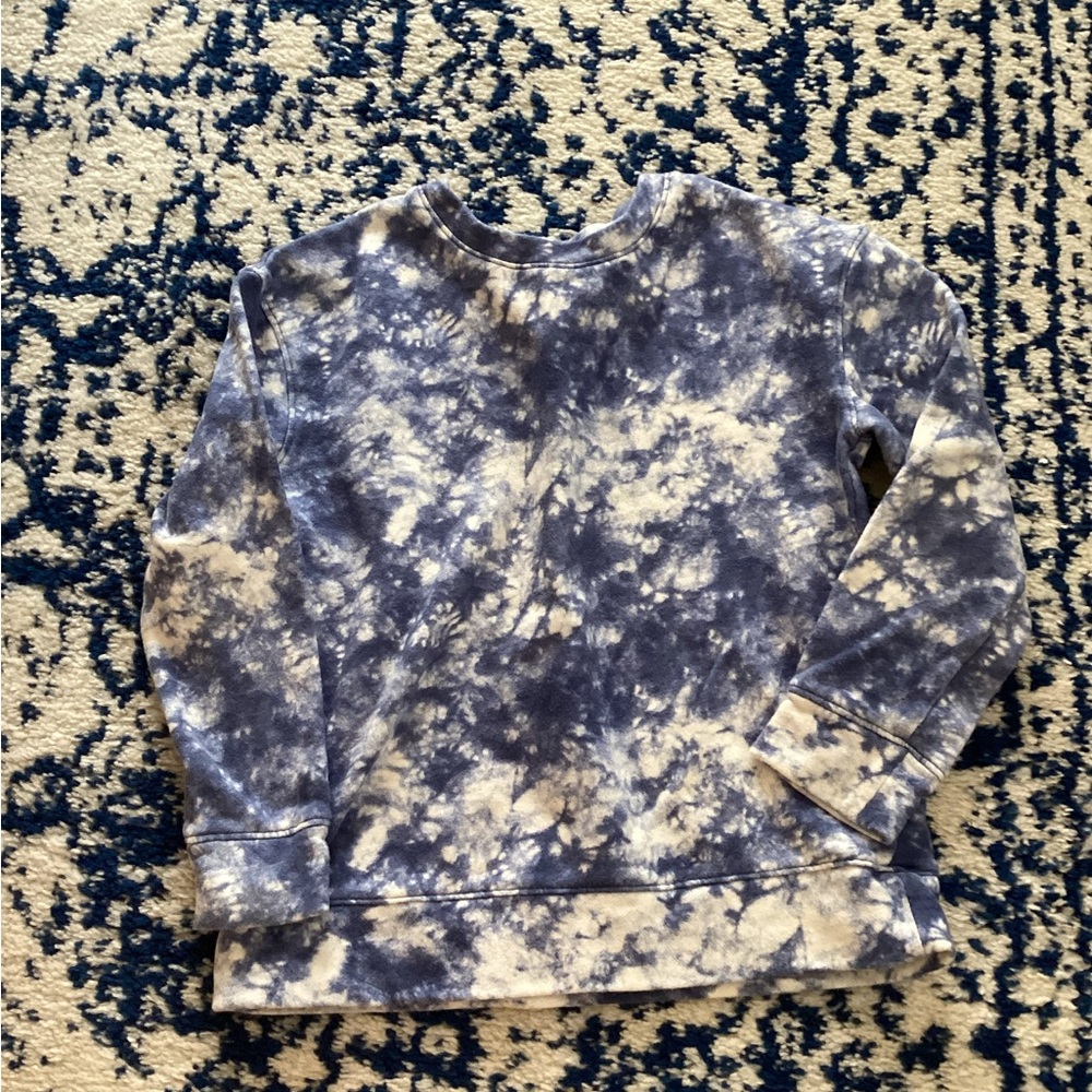 Cat & Jack Navy and White Tie-Dye Sweatshirt